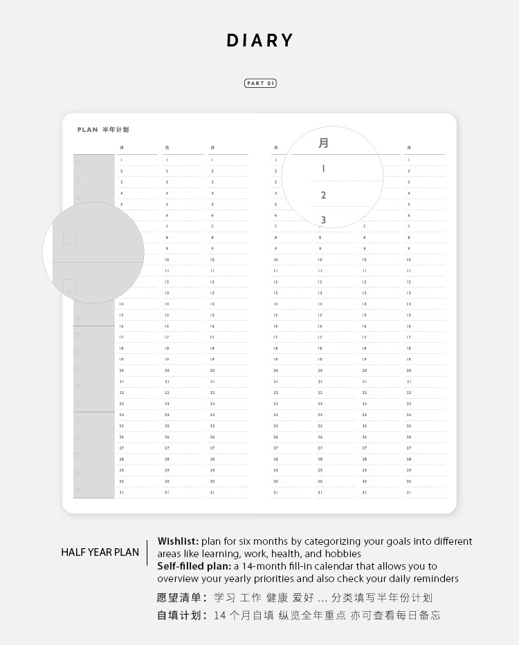 NOTE FOR Vintage Slim Weekly Planner