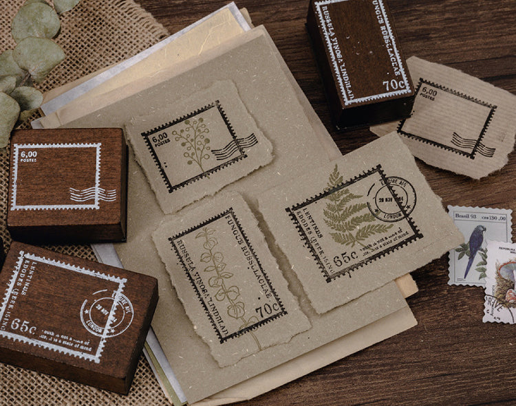Vintage Wooden Rubber Stamps