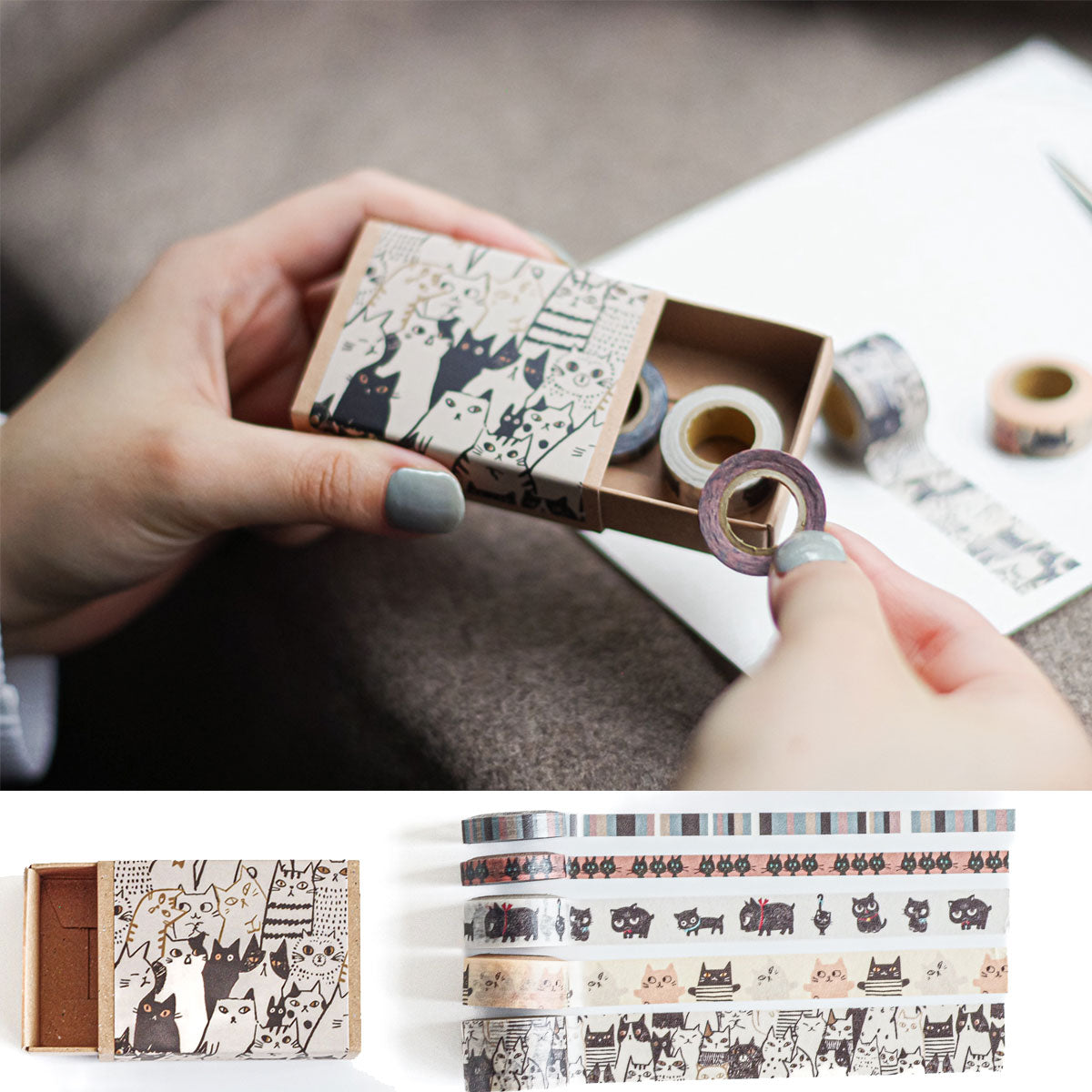 Shinzi Katoh Petit Washi Tape // Mini Cats