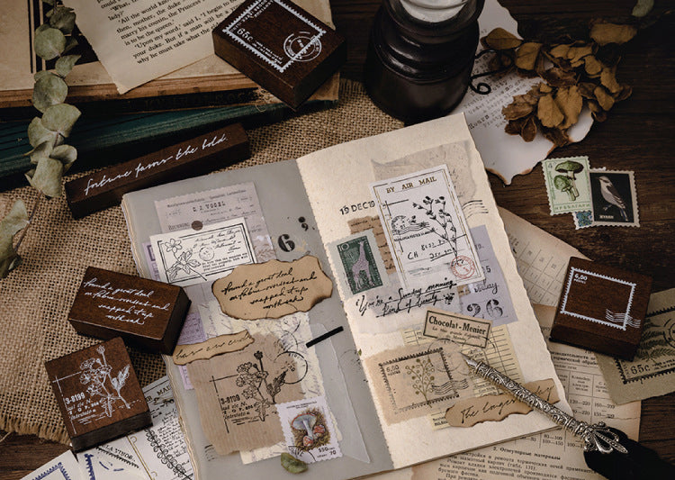 Vintage Wooden Rubber Stamps